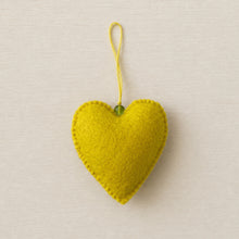 HAIYA Beaded Felt Heart Christmas New Baby Decor Papaya Yellow