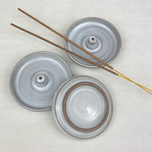 ISLA Stoneware Ceramic Round Incense Stick Holder White Wash