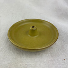 ISLA Stoneware Ceramic Round Incense Stick Holder Mustard Yellow