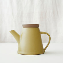 JOSILO Handmade Glazed Stoneware Teapot Mustard Yellow