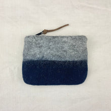 LILA Handmade Felt Ombre Two Tone Zip Purse