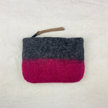 LILA Handmade Felt Ombre Two Tone Zip Purse