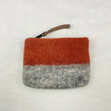 LILA Handmade Felt Ombre Two Tone Zip Purse