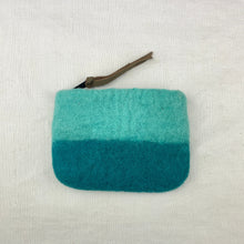 LILA Handmade Felt Ombre Two Tone Zip Purse