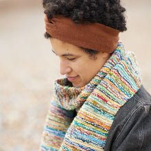 HASIT Unisex Chunky Scarf Repurposed Waste Wool Cream Multicolour