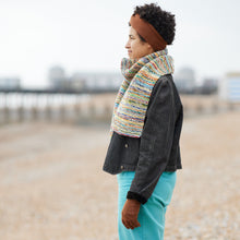 HASIT Unisex Chunky Scarf Repurposed Waste Wool Cream Multicolour