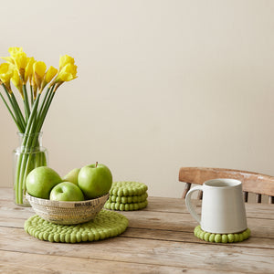 MILDO Handmade Felt Ball Table Mat Trivet