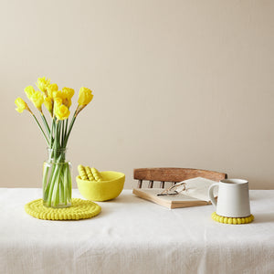 MILDO Handmade Felt Ball Table Mat Trivet