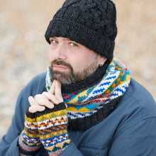LAMBA Eco Wristwarmer Fingerless Gloves Waste Wool