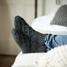 JANA Cable Knit Wool Cosy Lined Slipper Socks