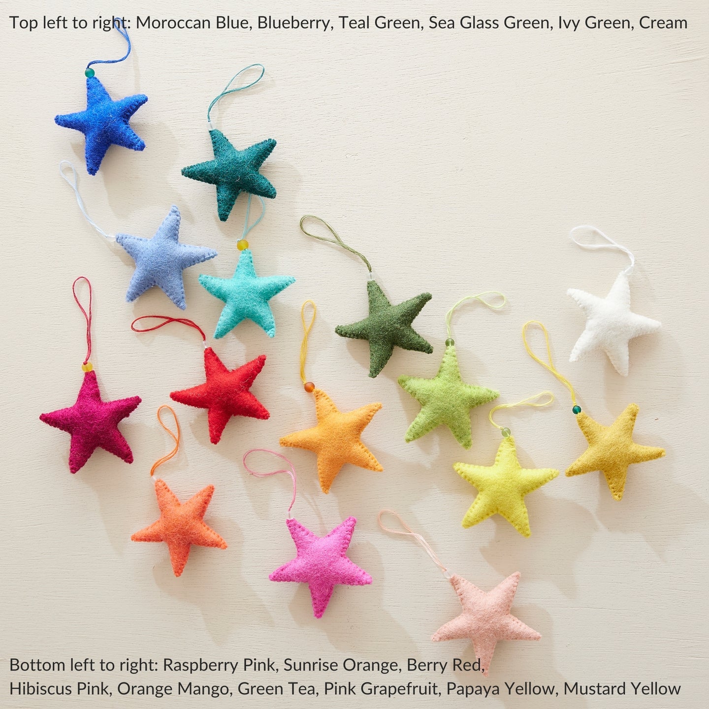 SAPNA Beaded Felt Star Christmas New Baby Decor
