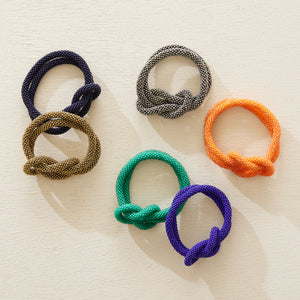 TISHA Handmade Glass Bead Knot Tube Bracelet
