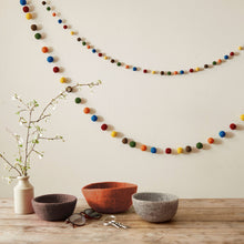 TARULATA & UTSHA Boho Felt Ball Pompom Garlands 200cm Autumn