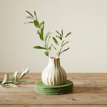 TOLA Handmade Eco Felt Coaster Vase Mat 4pc Set Ivy Green