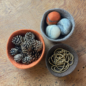 NEERJA Stacking Trinket Pots Felt Azo Free 3pc Set