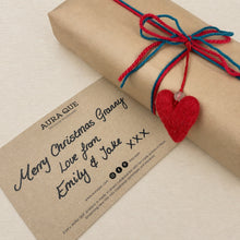 RATISH Mini Felt Heart Hanging Decoration Berry Red