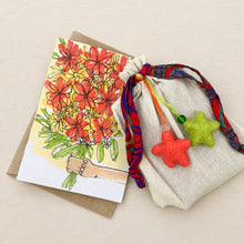 SUDARI Mini Felt Star Hanging Decoration Green Tea