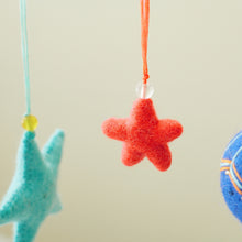 SAPNA Beaded Felt Star Christmas New Baby Decor Sea Glass Green