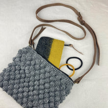 LILA Handmade Felt Ombre Two Tone Zip Purse Mustard Yellow