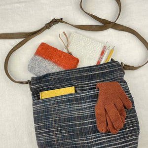 THAILO Woven Cotton Leather Cross Body Bag Purse