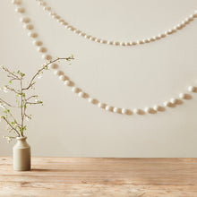 TARULATA & UTSHA Boho Felt Ball Pompom Garlands 200cm Cream