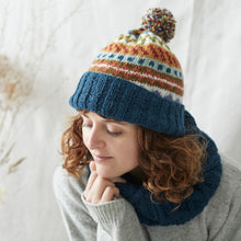 TAVAR Eco Knit Nordic Unisex Bobble Hat Waste Wool Ocean Blue