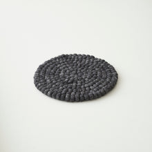 MILDO Handmade Felt Ball Table Mat Trivet Dark Grey