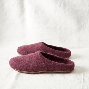 MITA Handmade Eco Felt Mule Slippers Suede Sole