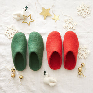 MITA Handmade Eco Felt Mule Slippers Suede Sole Limited Edition