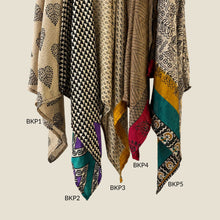 MOHINI Recycled Sari Hair Neck Scarf Square 55cm Monochromes