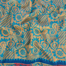 MOHINI Recycled Sari Hair Neck Scarf Square 55cm Yellows