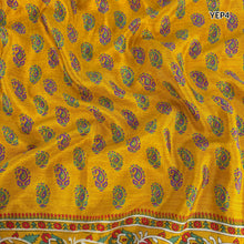 MOHINI Recycled Sari Hair Neck Scarf Square 55cm Yellows