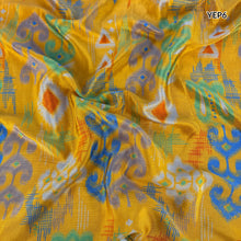 MOHINI Recycled Sari Hair Neck Scarf Square 55cm Yellows