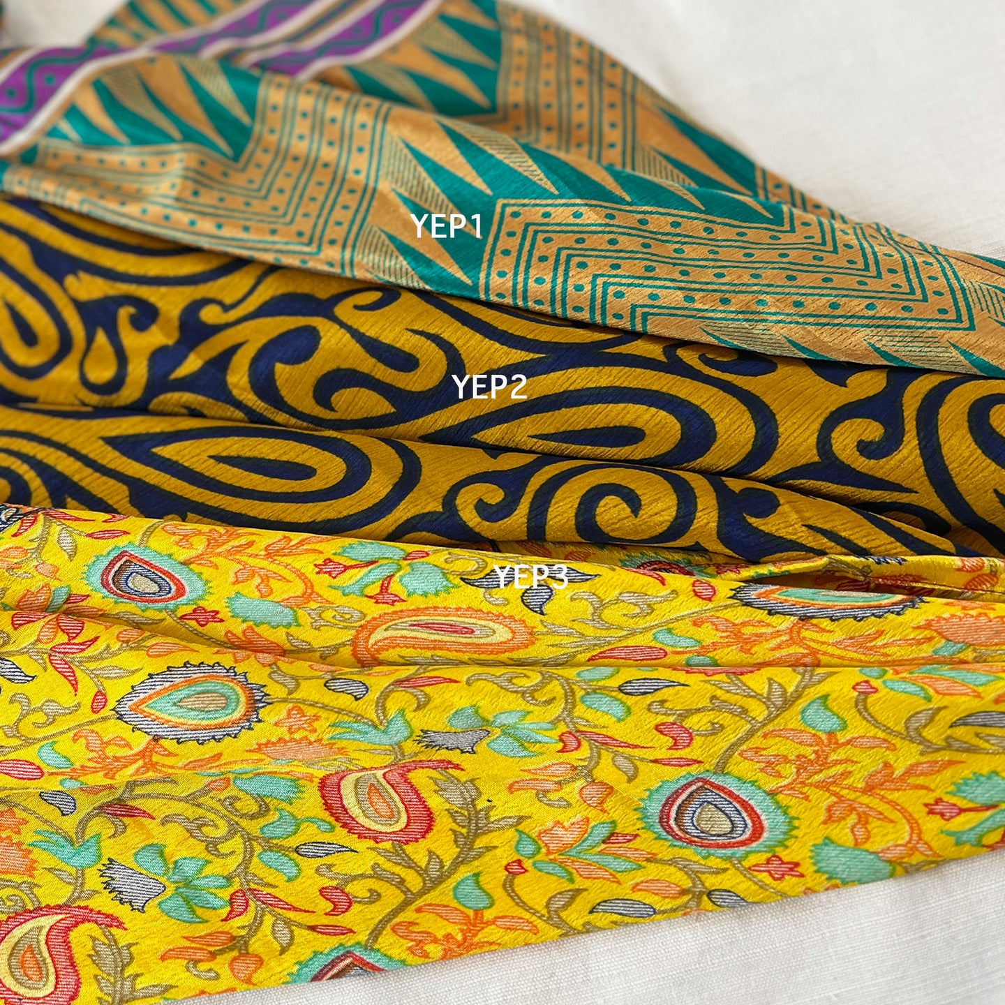 MOHINI Recycled Sari Hair Neck Scarf Square 55cm