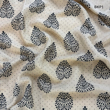 MOHINI Recycled Sari Hair Neck Scarf Square 55cm Monochromes