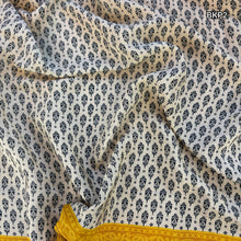 MOHINI Recycled Sari Hair Neck Scarf Square 55cm Monochromes