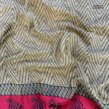 MOHINI Recycled Sari Hair Neck Scarf Square 55cm Monochromes