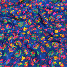 MOHINI Recycled Sari Hair Neck Scarf Square 55cm Blues