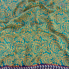 MOHINI Recycled Sari Hair Neck Scarf Square 55cm Greens