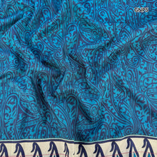 MOHINI Recycled Sari Hair Neck Scarf Square 55cm Greens