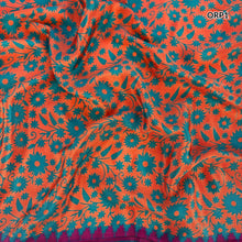 MOHINI Recycled Sari Hair Neck Scarf Square 55cm Oranges