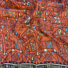 MOHINI Recycled Sari Hair Neck Scarf Square 55cm Oranges