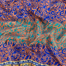 MOHINI Recycled Sari Hair Neck Scarf Square 55cm Oranges