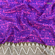MOHINI Recycled Sari Hair Neck Scarf Square 55cm Pinks & Purples