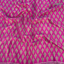 MOHINI Recycled Sari Hair Neck Scarf Square 55cm Pinks & Purples