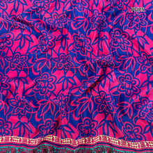 MOHINI Recycled Sari Hair Neck Scarf Square 55cm Pinks & Purples