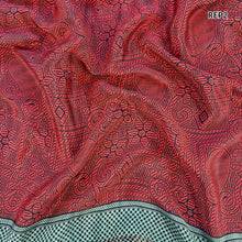 MOHINI Recycled Sari Hair Neck Scarf Square 55cm Reds