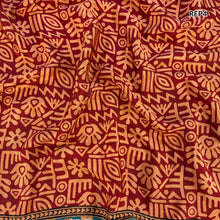 MOHINI Recycled Sari Hair Neck Scarf Square 55cm Reds
