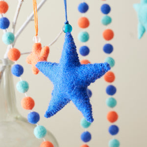 SAPNA Beaded Felt Star Christmas New Baby Decor