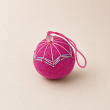 NAINA Embroidered Eco Beaded Felt Bauble Art Deco Set 3 Gelato